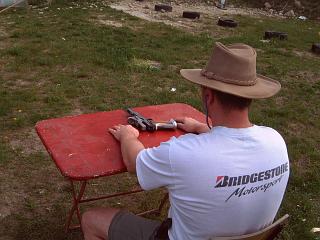 Harald wartet auf das Startsignal