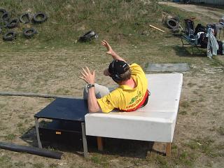 Christian beim probieren