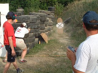 Gabi in Aktion bei 30 Grad Hitze